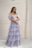 A-line Off-The-Shoulder Sleeveless Floor-Length Ruche Beading Prom Dress