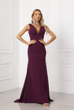 Trumpet/Mermaid sleeveless Chiffon Long/Floor-Length Bridesmaid Dress With Pleated