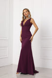 Trumpet/Mermaid sleeveless Chiffon Long/Floor-Length Bridesmaid Dress With Pleated